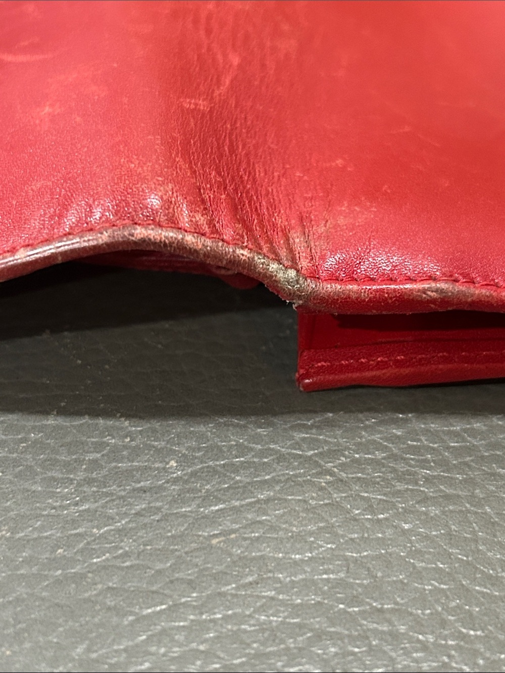 Coach Red Glove Leather Vintage Compact Wallet GUVC - Picture 8 of 15